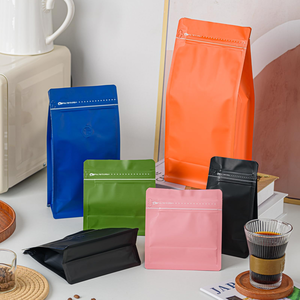 Sac en aluminium PE de haute qualité à faible MOQ pour l'emballage de grains de café, de noix et d'aliments, sac à fond plat avec fermeture éclair - Product Image 4
