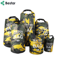 Sac étanche camouflage 5L/10L/15L/20L/30L en polyester enduit PVC 210D pour le rafting, le kayak et la pêche