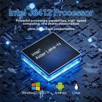 J6412 Embedded NUX Box Mini Computadora de Escritorio Industrial 4 LAN 6 USB 2 COM Linux Wifi 4G DDR4 RAM para AU US CN Plugs Nuevo Producto