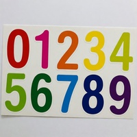Autocollants numérotés en PVC, autocollants décoratifs écologiques imprimés UV, pour la maison, les fêtes, le bricolage, la décoration artisanale, découpe personnalisée disponible