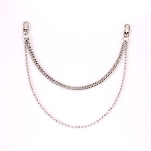 Women's Geometric Body <b>Chain</b> Double Layer Zinc Alloy <b>Waist</b> <b>Chain</b> For Daily Wear Silver Gold Color K0-K3088 - Product Image 5