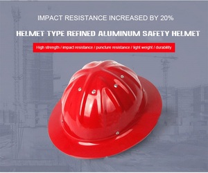خوذة صلبة كاملة الحافة من سبائك الألومنيوم معتمدة من <span class=keywords><strong>CE</strong></span> وANSI، قابلة للتعديل بنظام الراتش، مقاومة للصدمات للبناء والتعدين - Product Image 6