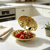 Plateau à beurre en acier inoxydable 304, design européen en forme de coquille, bol à dessert, plateau à collation, assiette à caviar, plateau à fromage, boîte de rangement pour bijoux