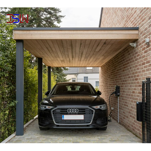Pérgola de Doble Arco de Aleación de Aluminio Moderna y Duradera, Techo de Policarbonato Impermeable para Entrada de Vehículos Residencial al Aire Libre - Product Image 1