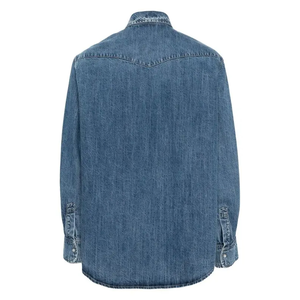 YUCHEN camicia in Denim giapponese in cotone pettinato da 12 once 100% nero di alta qualità ruvido Non lavato e Non elasticizzato - Product Image 2