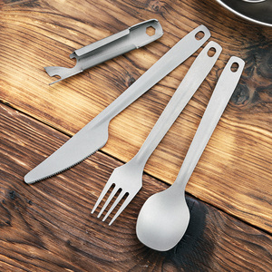 Rover Camel Factory – Ustensiles de camping et d'alpinisme ultralégers <span class=keywords><strong>4</strong></span>-en-1 en titane : cuillère, fourchette, couteau et ouvre-bouteille - Product Image 6