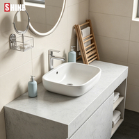 Dalles de sol de cuisine modernes en quartz artificiel préfabriqué de grande taille, marque SHINE, épaisseur 15-30 mm, garantie 5 ans