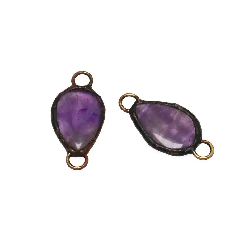 2024 Wholesale Amethyst Rock Purple Glass Crystal Beaded Bracelet Accessories Jewelry Making for DIY Earrings Bracelet