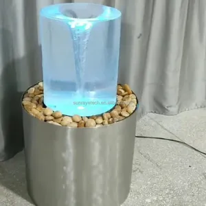 2023 NEW H100cm Floor-standing LED Vortex tornado Bubble water fountain Fengshui Fountain