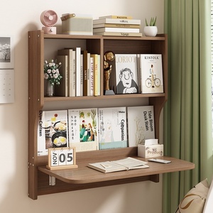 <span class=keywords><strong>Bureau</strong></span> pliable <span class=keywords><strong>mural</strong></span> intégré à la table de chevet, table d'étude, bibliothèque pour la maison et la chambre - Product Image 1