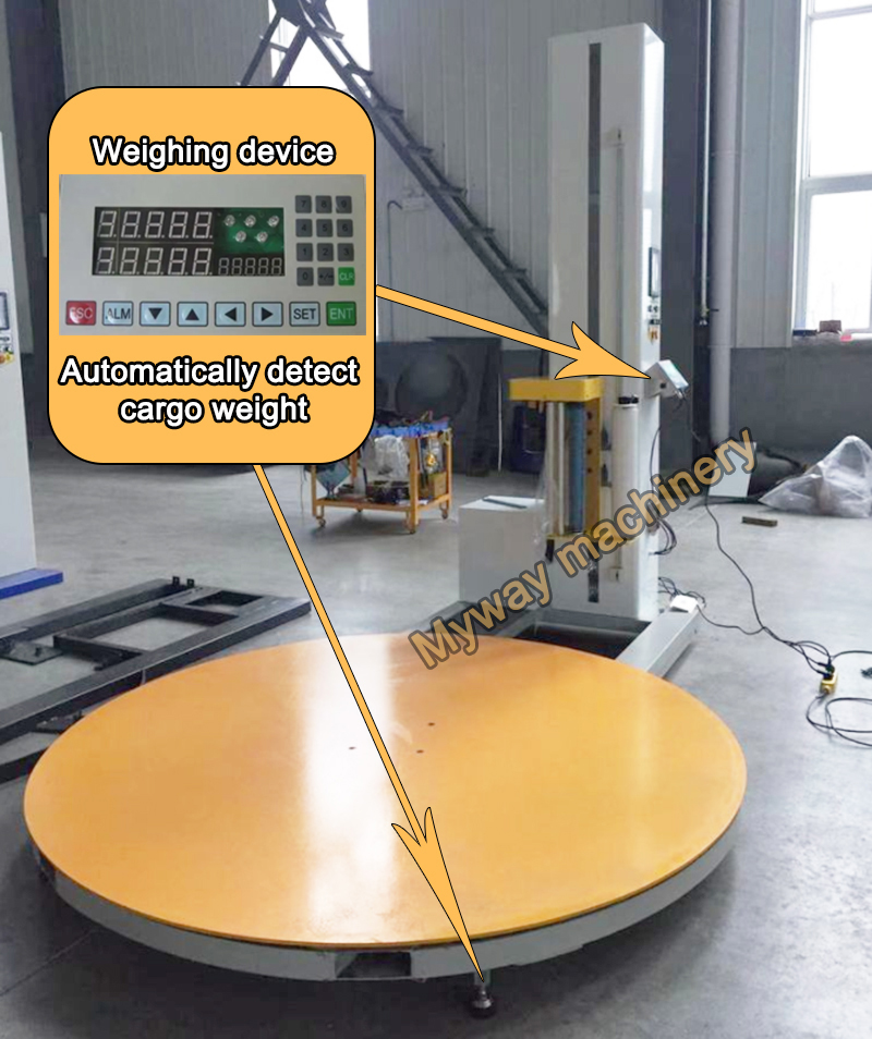 Pallet wrapping machine with weighting，pallet wrapper