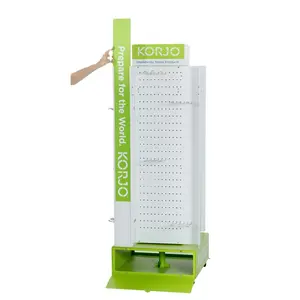 Customized exhibition rotating metal display pegboard display stand