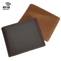 Full Grain Genuine Leather Short Wallet for Men
