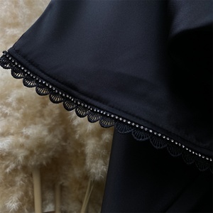 1429 # Nueva llegada: Cárdigan de encaje para mujeres musulmanas, ropa islámica, abaya de satén de seda ligera y brillante. - Product Image 2