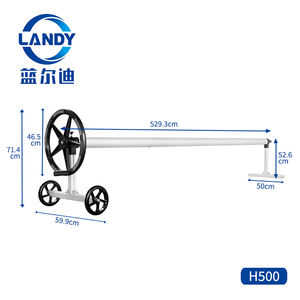Landy H500 Rouleau de couverture de <span class=keywords><strong>piscine</strong></span> en alliage d'<span class=keywords><strong>aluminium</strong></span> durable pour piscines creusées et <span class=keywords><strong>hors</strong></span> <span class=keywords><strong>sol</strong></span> - Product Image 2