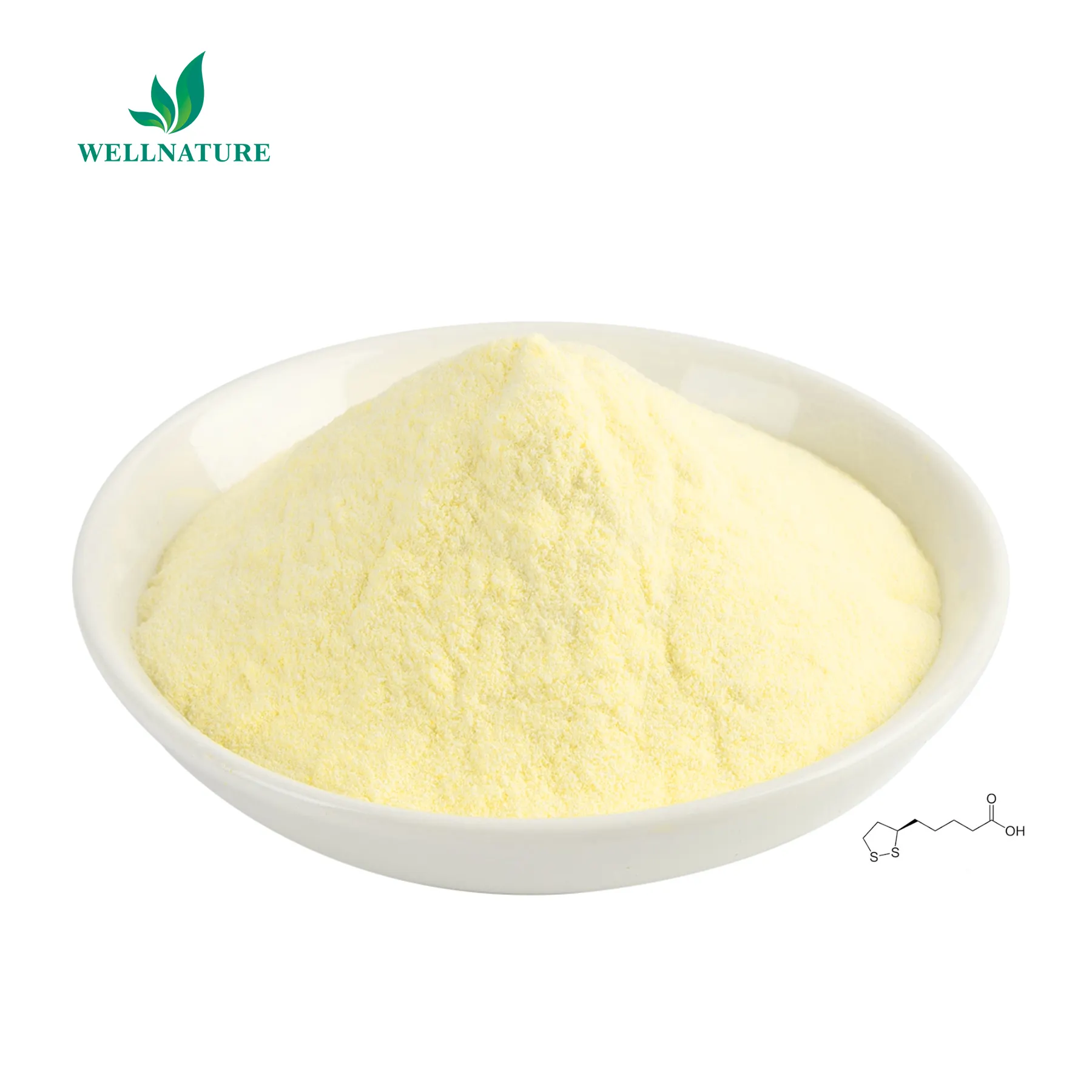 Wellgreen Fornece pó de ácido alfa lipóico a granel de alta qualidade 99% de marca própria