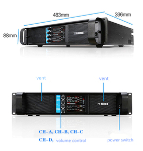 Pro Audio 2u <strong>Class</strong> d <strong>Power</strong> <strong>Amplifier</strong> <strong>Digital</strong> 4 Channel <strong>Class</strong> D 4 X 1300w Fp10000 Touring Sound High <strong>Power</strong> <strong>Amplifiers</strong> - Product Image 2