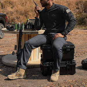 Pantalon tactique décontracté <span class=keywords><strong>gris</strong></span> TOPTACPRO, fermeture éclair, élastique, résistant aux déchirures, imperméable, respirant, coupe-vent, polyester, cargo sportif - Product Image 4