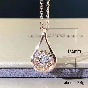 Collier pendentif en zircon en forme de larme de style français, élégant et minimaliste, chaîne de clavicule pour femmes - Product Image 6