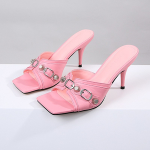 2025 ultimo Design da <span class=keywords><strong>donna</strong></span> sandali <span class=keywords><strong>eleganti</strong></span> <span class=keywords><strong>pantofole</strong></span> con tacco da <span class=keywords><strong>donna</strong></span> scarpe con tacco alto - Product Image 2