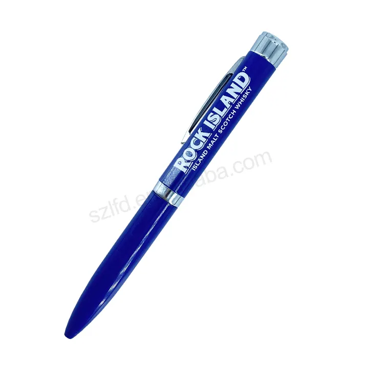 ปากกาของขวัญ LED โลโก้โปรเจคเตอร์ปากกาลูกลื่น Light Up Multicolor กล่องส่งเสริมการขายบรรจุปรับแต่ง