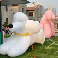 Mascotte géante blanche pour décoration de fête personnage gonflable animal de dessin animé chien
