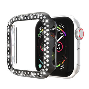 Pare-chocs de luxe à double diamant pour <span class=keywords><strong>Apple</strong></span> <span class=keywords><strong>Watch</strong></span> Series 10 8 <span class=keywords><strong>7</strong></span> 6 5 4 Bling avec <span class=keywords><strong>coque</strong></span> en verre trempé 41mm 44mm 45mm 49mm - Product Image 1