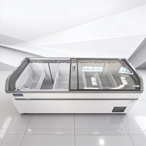 Congelador Horizontal Europeo con Puertas de Vidrio Revestidas, Control Digital, -18°C, Cuatro Ruedas, Equipo de Refrigeración Comercial - Product Image 2