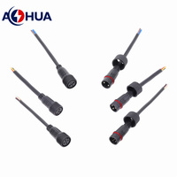 Connecteur en cuivre creux 2PIN 3PIN 5PIN M28 fil à fil rond en plastique LED éclairage câble étanche câble moulé