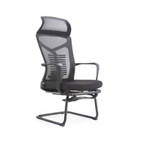 Chaise de bureau ergonomique de direction, hauteur réglable, base en plastique et acier inoxydable, design moderne imperméable pour usage commercial