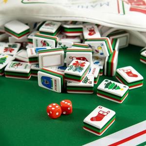 Fichas <span class=keywords><strong>de</strong></span> Mahjong Acrílicas con Temática Navideña, Duraderas, Blancas, Estilo Dominó, para Juegos Navideños, Fiestas Familiares, Regalo - Product Image 6