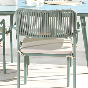 <span class=keywords><strong>Set</strong></span> Bistrot Moderno in Metallo e Alluminio di Alta Qualità per Esterni, Patio e <span class=keywords><strong>Giardino</strong></span> con Sedie e Tavolo in Corda - Product Image 4
