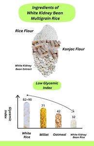 Frijoles Blancos Altos en Fibra, Arroz de Konjac Seco, Comida Instantánea, Proveedor de Arroz al por Mayor, Alimentos <span class=keywords><strong>a</strong></span> Granel OEM - Product Image 5