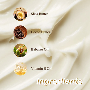 Oem Tự Nhiên Hữu Cơ Shea Cơ Thể Bơ Kem Dưỡng Da Kem Dưỡng Da <span class=keywords><strong>Babassu</strong></span> Dầu Làm Mịn Da Giữ Ẩm Làm Trắng Đánh Cơ Thể Bơ - Product Image 3