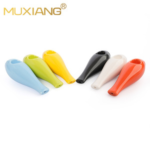 MUXIANG Ceramic Smoking Pipe Teardrop Shape Portable One Shot Pipe For Outdoor Use - Product Image 2