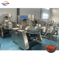 Marmite de cuisson industrielle électrique à agitation planétaire pour usine de transformation de légumes et de viande, mélangeur automatique pour sauce tomate, confiture, soupe, 1200L