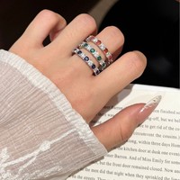 Bague en diamant de laboratoire, diamant de qualité supérieure, anneaux géométriques pour couple, anneaux unisexes populaires, argent sterling S925