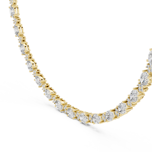 Collier en or de luxe pour femme avec diamant de laboratoire serti clos, bijoux raffinés élégants pour mariage, fiançailles, soirée, usage quotidien et cadeau - Product Image 3