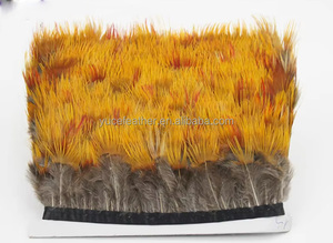 Chất Lượng Cao 2-3.2 Inch Màu Đỏ Gà Trâu Lông Thiên Nhiên Lấy Cảm hứng từ Satin Ribbon Trims Cho May Thủ Công Mỹ Nghệ Trang Trí Trang Phục 5-8 Cm - Product Image 4