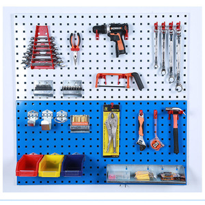 Leke <span class=keywords><strong>Pegboard</strong></span> Wall Mount công cụ hiển thị đứng nhà để xe phần cứng tường công cụ hiển thị kim loại <span class=keywords><strong>Pegboard</strong></span> - Product Image 4