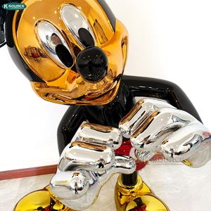 Scultura <span class=keywords><strong>di</strong></span> <span class=keywords><strong>Topolino</strong></span> a Forma <span class=keywords><strong>di</strong></span> Cuore <span class=keywords><strong>di</strong></span> Lusso, Decorazione Artistica Moderna in Resina per Casa - Product Image 2