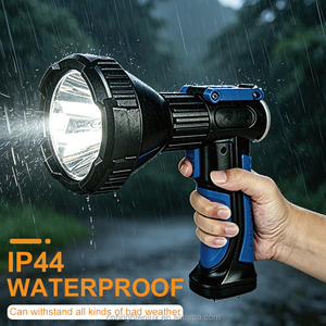 Linterna LED Recargable, Linterna de Mano con Banco de Energía, Filtro Rojo, Soporte Giratorio para Camping, Caza, Barco - Product Image 1