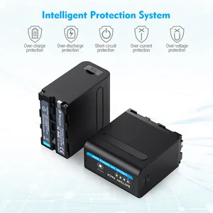 USB 포트이있는 Powerextra 다기능 6600 mAh 디지털 카메라 배터리 팩