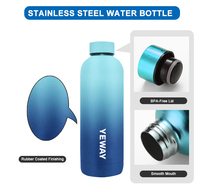 YEWAY Fabrika Doğrudan Gönderim 304 Paslanmaz Çelik Spor Matarası 500ml 750ml 1000ml Su Şişesi Sıcak Soğuk Tutma Özelleştirilmiş Logolu Bardaklar