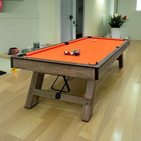 Table de billard convertible 7/8/9FT 3-en-1-pour billard Tennis de table et salle à manger Plateau en MDF et pieds en bois massif Table de billard pliable