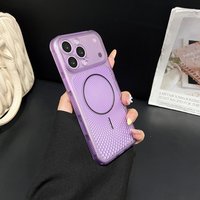 Coque de refroidissement magnétique pour iPhone 17 16 Pro Max – Fixation magnétique puissante, dissipation thermique respirante, coque arrière antichoc