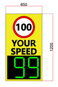 لافتة رادار للكشف عن السرعة تعمل بالطاقة الشمسية من كادسولار، إضاءة تحذير مرورية، مسافة رؤية تزيد عن 300 متر، شاشة LED، 12.8 فولت/60 أمبير ساعة - Product Image 2