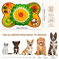 Nouveau tapis de reniflement pour animaux de compagnie, tapis d'entraînement interactif pour chiens, tapis d'alimentation lente pour chats et chiens pour soulager l'ennui