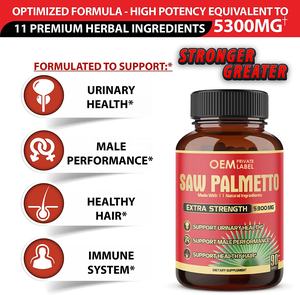 Capsules OEM de Saw Palmetto Bloqueur de DHT pour hommes et femmes Pilules de croissance et de <span class=keywords><strong>repousse</strong></span> des <span class=keywords><strong>cheveux</strong></span> pour hommes et femmes Capsules de Saw Palmetto - Product Image 3