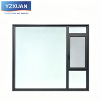 Fenêtre verticale à rupture de pont thermique en aluminium de haute qualité, double vitrage trempé, isolation thermique, coupe-vent, pour appartement et chambre